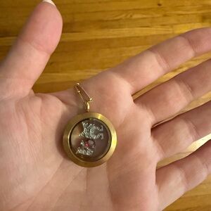 Origami Owl Alpha Chi Omega Gold Locket Pendent